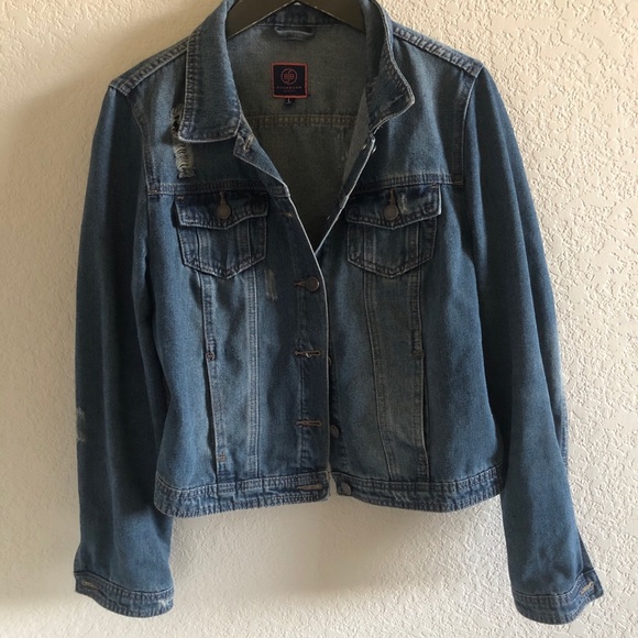 Distressed Jean Jacket. Super soft! - Picture 2 of 6